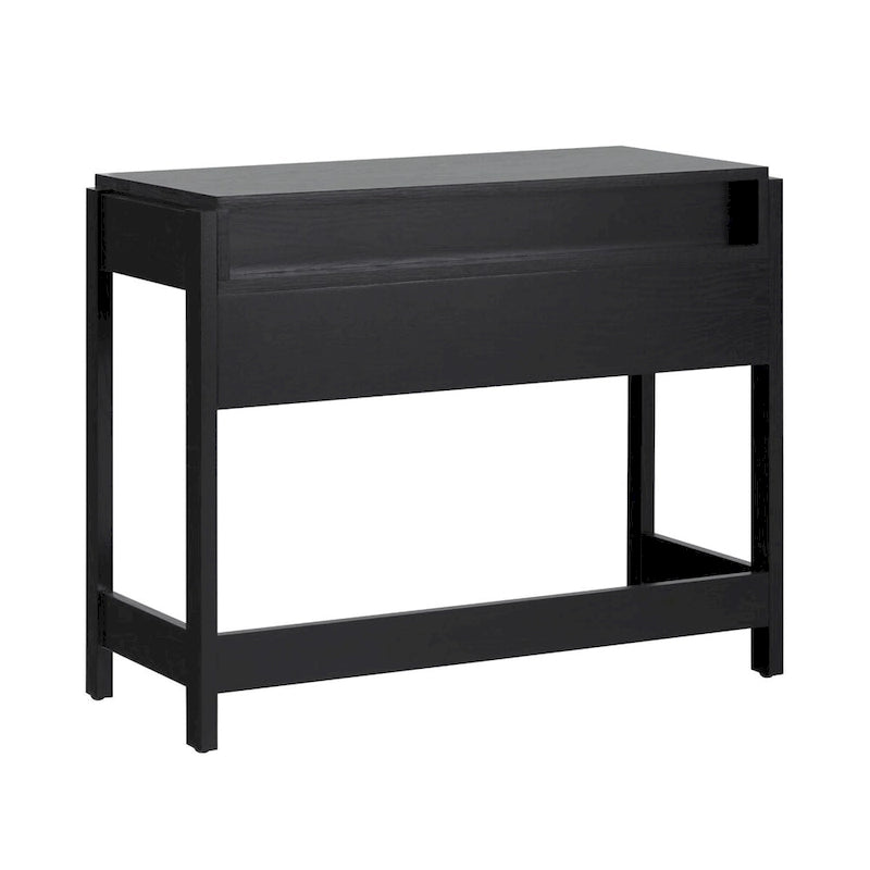 Bureau en Chêne Côtier / Jonc Noir avec Tiroir, Simple