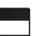 Bureau en Chêne Côtier / Jonc Noir avec Tiroir, Simple