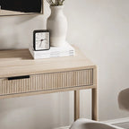 Bureau en Chêne Côtier / Jonc Noir avec Tiroir, Simple