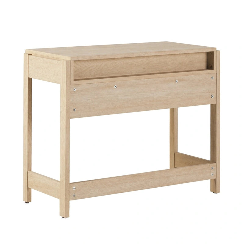 Bureau en Chêne Côtier / Jonc Noir avec Tiroir, Simple