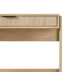 Bureau en Chêne Côtier / Jonc Noir avec Tiroir, Simple