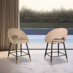 Lot de 2 tabourets de bar hauteur comptoir Mila Brassex