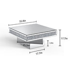 Table basse d'appoint Glam Triple Mirror Diamond