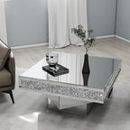 Table basse d'appoint Glam Triple Mirror Diamond