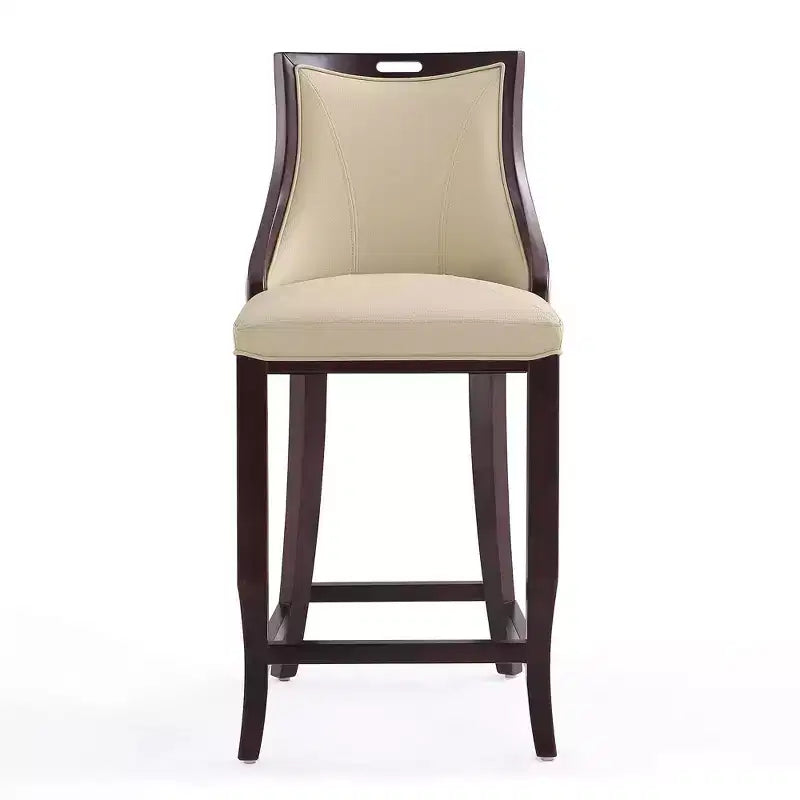 Lot de 3 tabourets de bar en bois de hêtre rembourrés Emperor - Manhattan Comfort