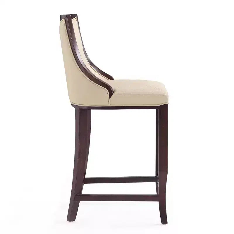 Lot de 3 tabourets de bar en bois de hêtre rembourrés Emperor - Manhattan Comfort