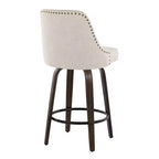 LumiSource Lot de 2 tabourets de bar à hauteur de comptoir cloutés Marcel