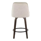 LumiSource Lot de 2 tabourets de bar à hauteur de comptoir cloutés Marcel