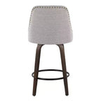 LumiSource Lot de 2 tabourets de bar à hauteur de comptoir cloutés Marcel