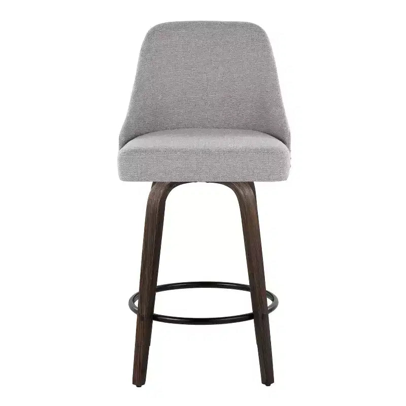 LumiSource Lot de 2 tabourets de bar à hauteur de comptoir cloutés Marcel