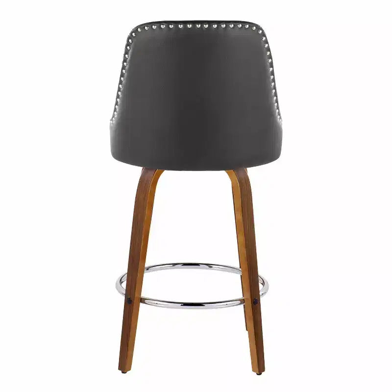 LumiSource Lot de 2 tabourets de bar à hauteur de comptoir cloutés Marcel