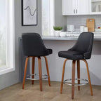 LumiSource Lot de 2 tabourets de bar à hauteur de comptoir cloutés Marcel