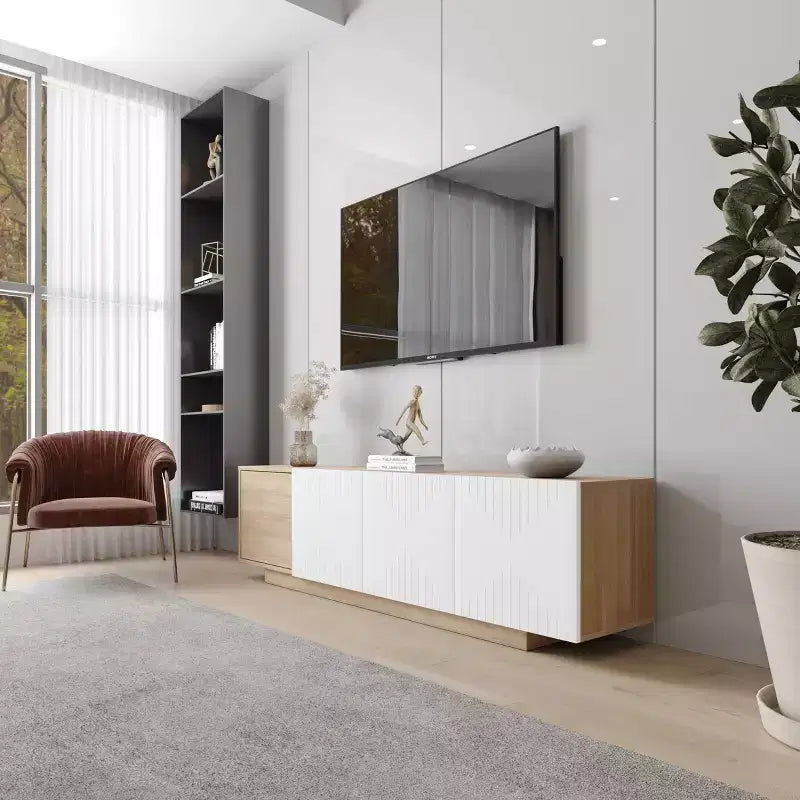 Meuble télé Nexera Riva pour téléviseurs jusqu'à 80 po