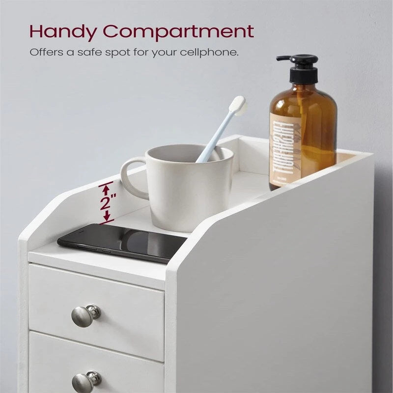 Meuble de rangement pour petite salle de bain - 15,7P x 7L x 27,5H