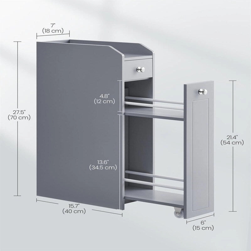Meuble de rangement pour petite salle de bain - 15,7P x 7L x 27,5H