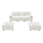 Ensemble de canapé convertible d'angle en U 5 places Merax