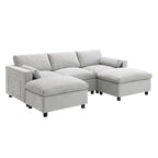 Ensemble de canapé convertible d'angle en U 5 places Merax