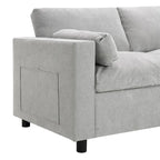 Ensemble de canapé convertible d'angle en U 5 places Merax