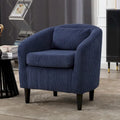 Fauteuil simple en velours côtelé, style Mid-Century, 1 place – Bleu marine / Noir / Camel / Beige / Gris foncé / Émeraude