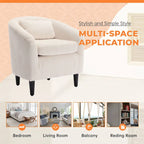 Fauteuil simple en velours côtelé, style Mid-Century, 1 place – Bleu marine / Noir / Camel / Beige / Gris foncé / Émeraude
